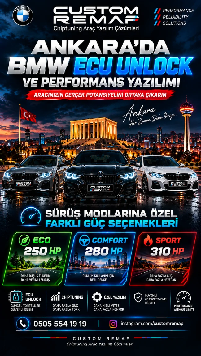 BMW G20 G22 G26 G30 Unlock Chiptuning Artık Mümkün
